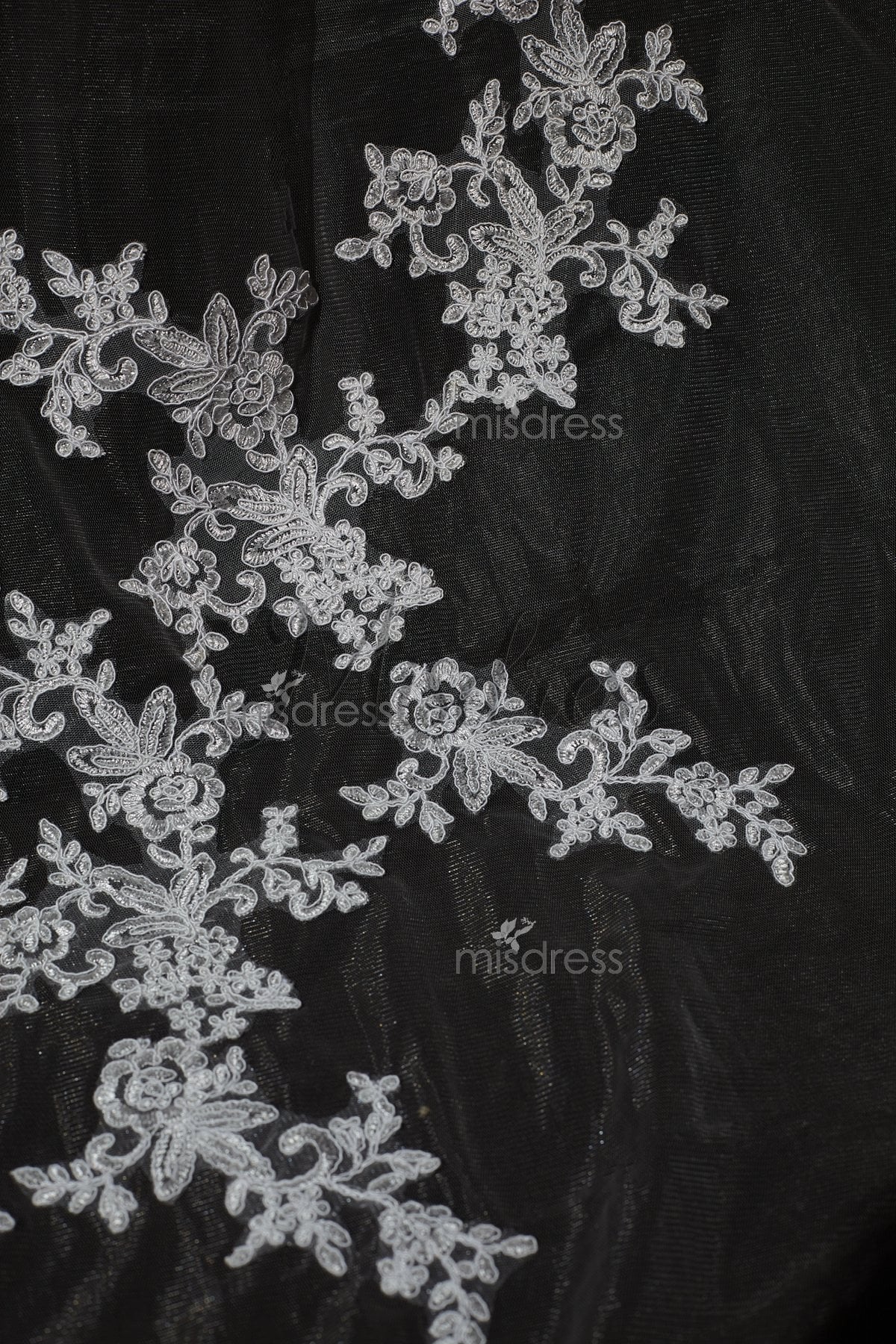 new one Layer 3M Lace Embroidery Edge applique cathedral length