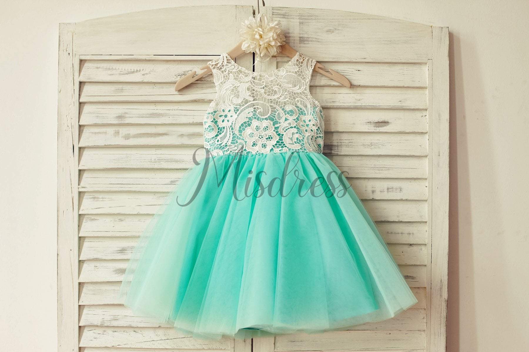 Mint and Purple Flower Girl Dresses