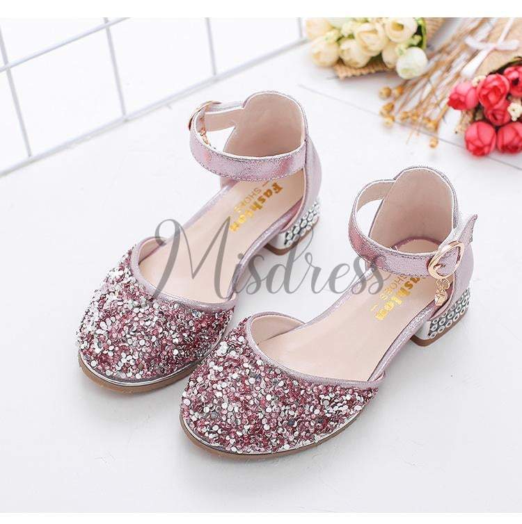 2023 spring new girls leather shoes children's princess high heels black  white girls wedding party dance shoes 26-38 - AliExpress