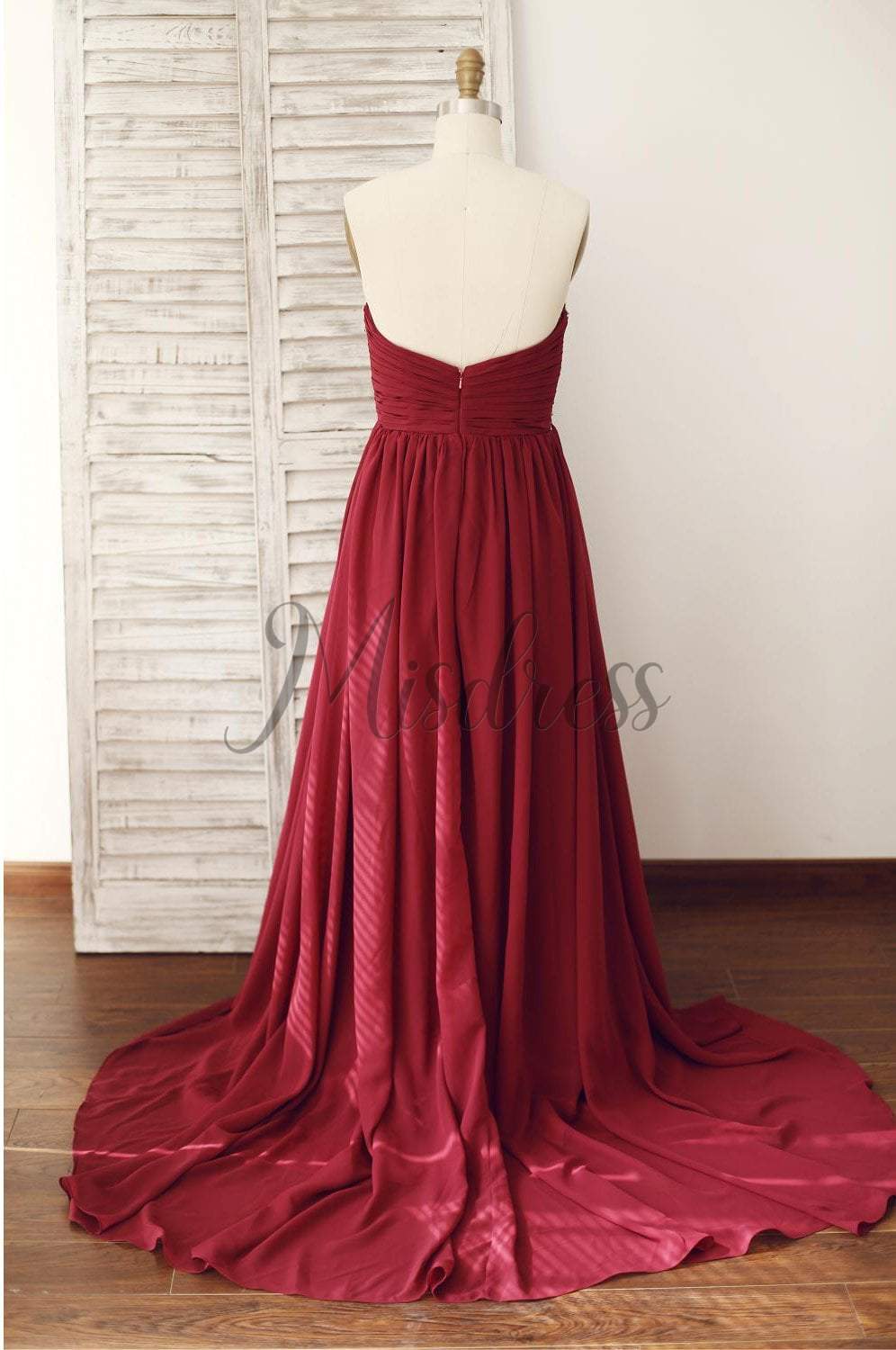 Dark Wine Bridesmaid Dress